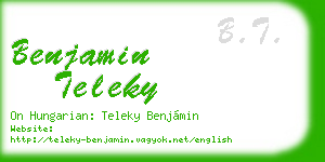 benjamin teleky business card